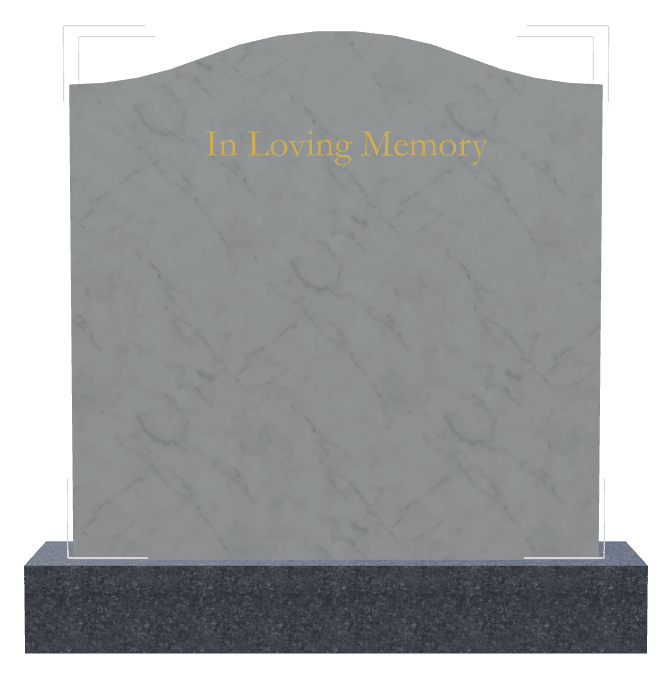 Serpentine Traditional Engraved Headstone – In Loving Memory preview
