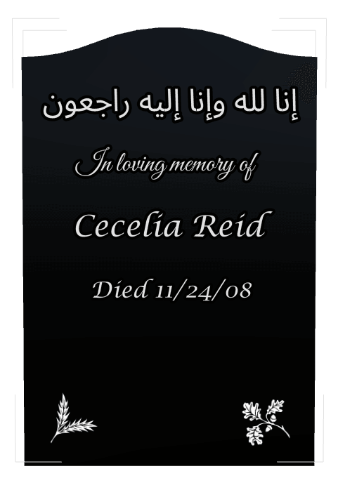 Serpentine Laser-Etched Black Granite Headstone – In Loving Memory preview