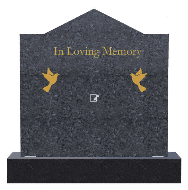 Gable Traditional Engraved Headstone – In Loving Memory Headstone preview