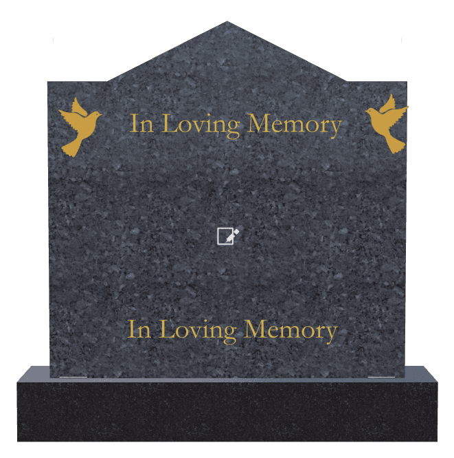 Gable Traditional Engraved Headstone – In Loving Memory preview