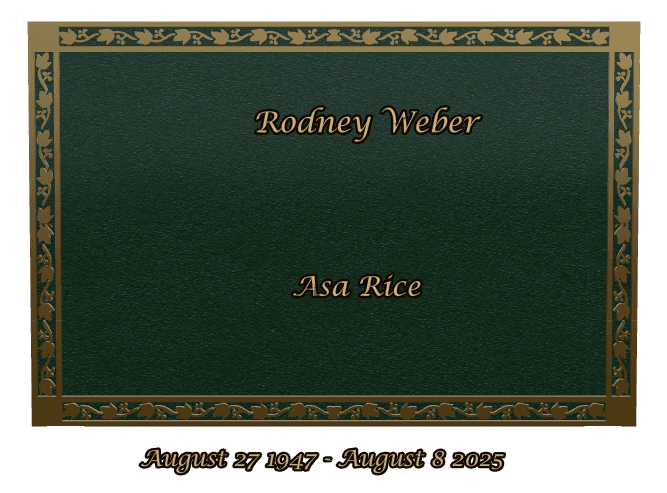 Rectangle (landscape) Bronze Plaque – dove preview
