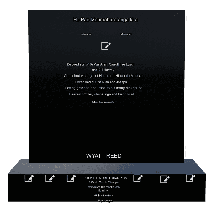 Square Laser-Etched Black Granite Headstone – Beloved Son Headstone preview