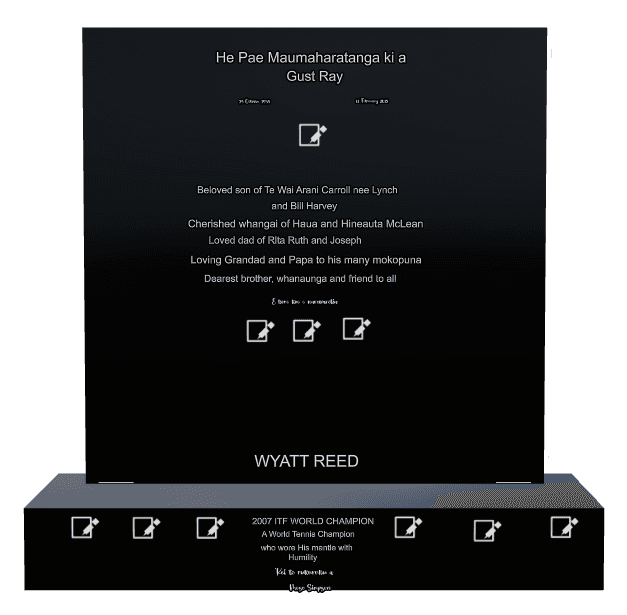 Square Laser-Etched Black Granite Headstone – Beloved Son preview