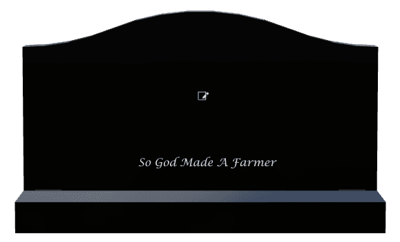 Serpentine Laser-Etched Black Granite Headstone – Religious Headstone preview