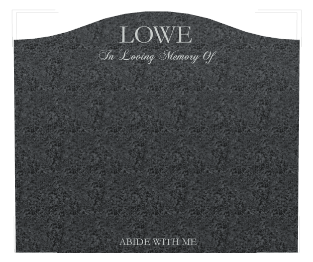 Serpentine Traditional Engraved Headstone – In Loving Memory preview