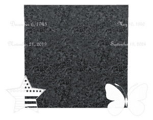 Rectangle Landscape Butterflies 2 memorial design preview
