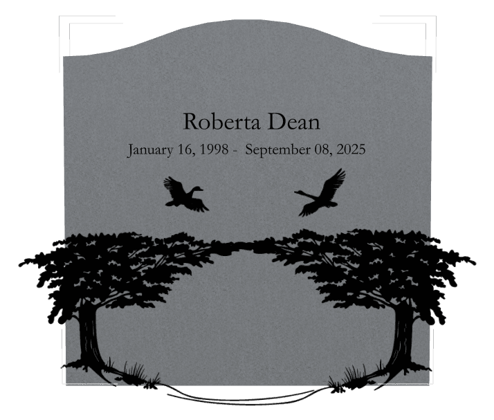 Serpentine Traditional Engraved Headstone – Duck Swan preview