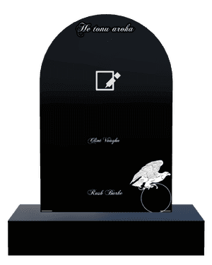 Half Round - Bird Headstone memorial design preview
