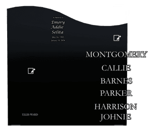 Left Wave - In Loving Memory 5 memorial design preview