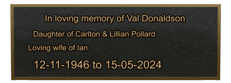Rectangle (landscape) Bronze Plaque – Wife Memorial preview