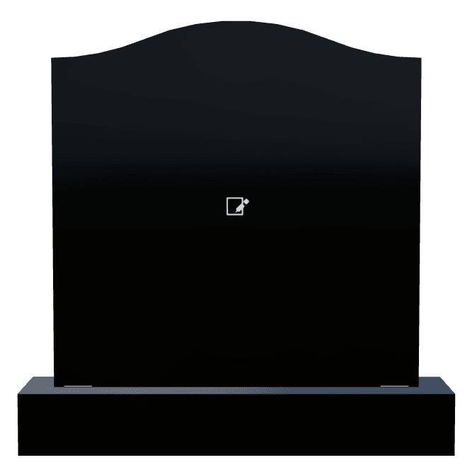 Serpentine Laser-Etched Black Granite Headstone – Forever in Our Hearts preview