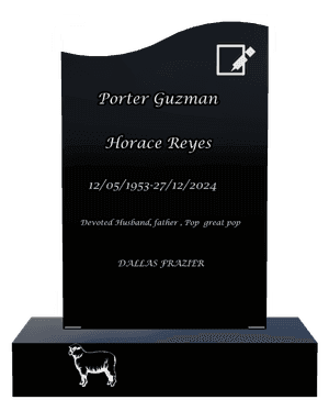 Right Wave - Devoted Husband Headstone memorial design preview