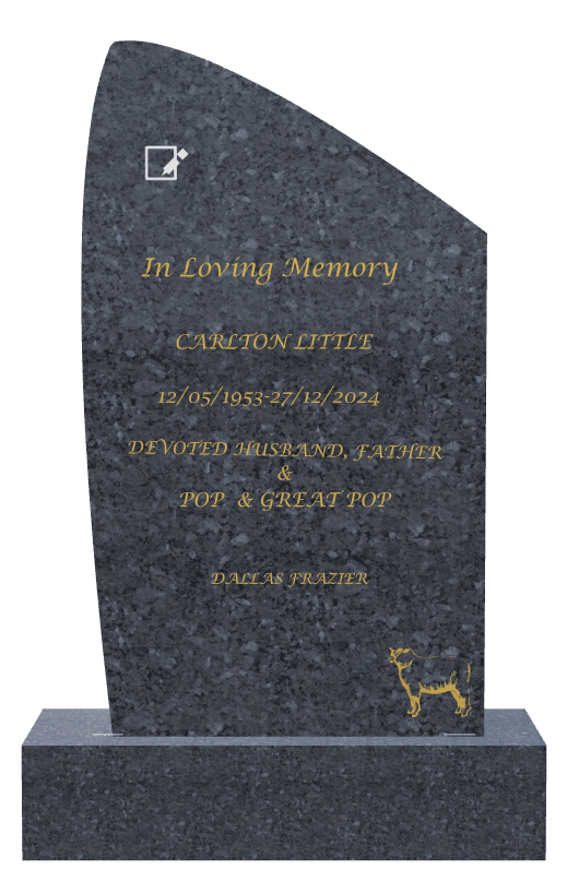 Traditional Engraved Headstone – Devoted Husband preview