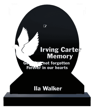 Headstone 28 - Forever in Our Hearts memorial design preview