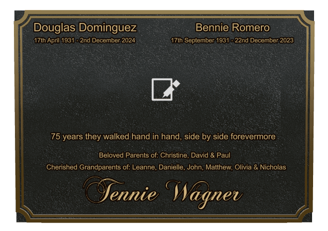 Rectangle (landscape) Bronze Plaque – Biblical Memorial preview