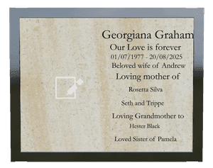Full-colour Plaque - Loving Mother memorial design preview