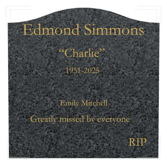 Serpentine Traditional Engraved Headstone – Peter Headstone preview