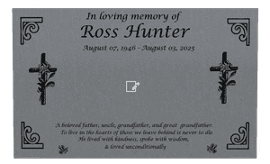 Square - In Loving Memory Headstone memorial design preview