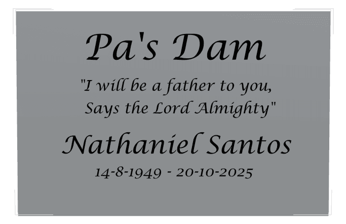 Rectangle (landscape) Stainless Steel Plaque – Father Memorial preview