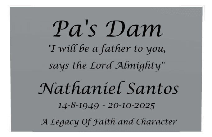 Rectangle (landscape) Stainless Steel Plaque – Father Memorial preview