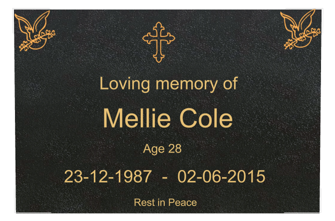 Rest In Peace Bronze Plaque design preview