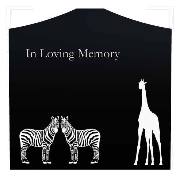 In Loving Memory Laser-Etched Black Granite Headstone design preview