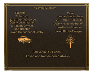 Square Mother Memorial Bronze Plaque Design preview