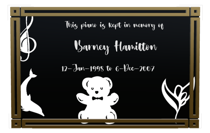 In Loving Memory Laser-Etched Colour Plaque design preview