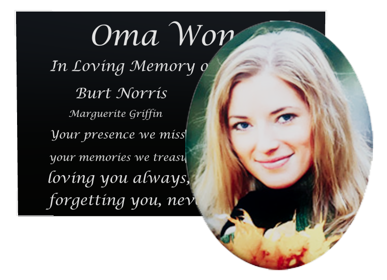 Garden Memorial Laser-Etched Colour Plaque design preview