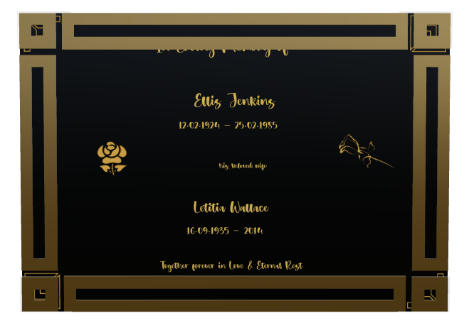 Biblical Memorial Traditional Engraved Plaque design preview