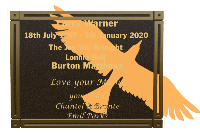 Father Memorial Bronze Plaque design preview