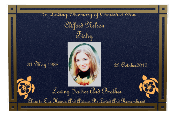 Father Memorial Bronze Plaque design preview