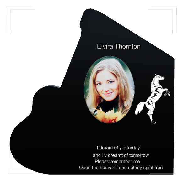 Memorial Laser-Etched Black Granite Headstone design preview