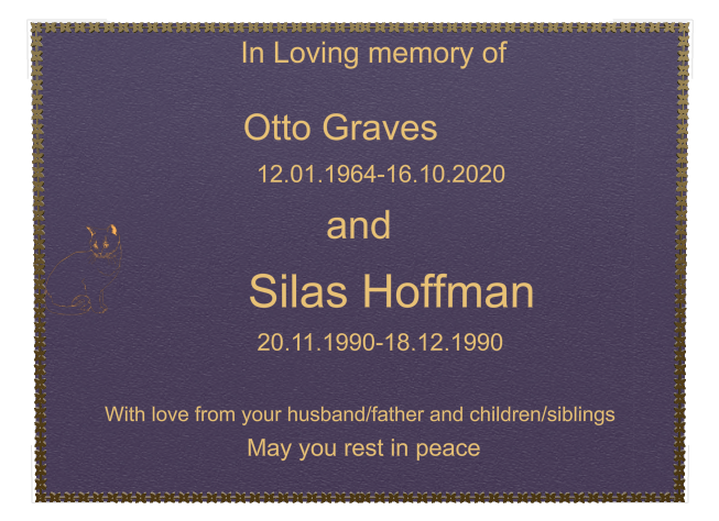 Father Memorial Bronze Plaque design preview