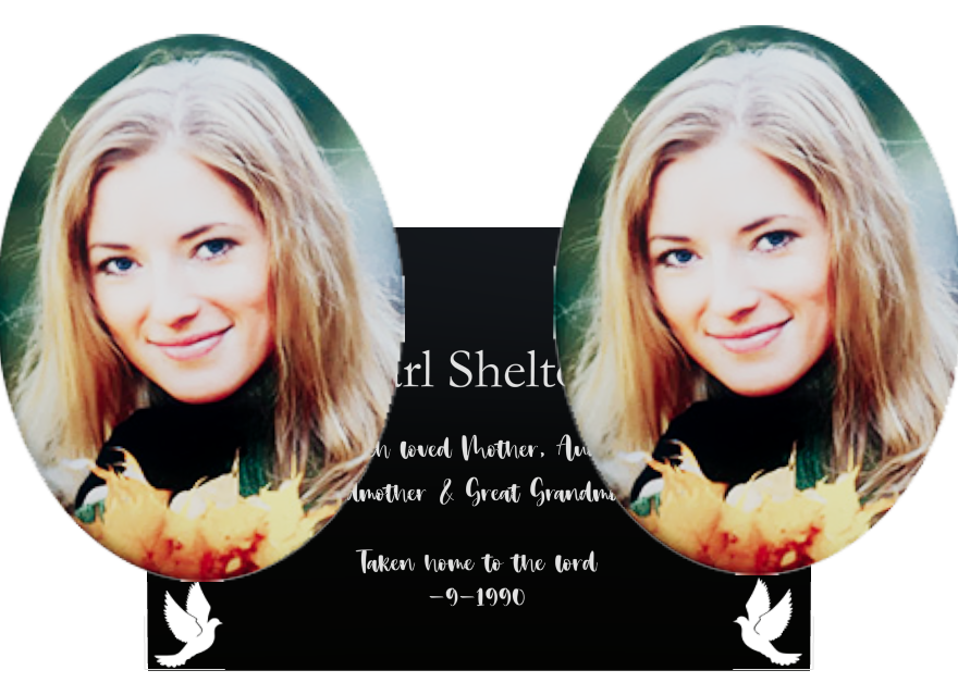 Mother Memorial Laser-Etched Colour Plaque design preview