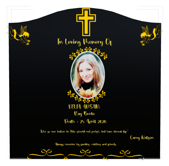Biblical Memorial Traditional Engraved Headstone design preview