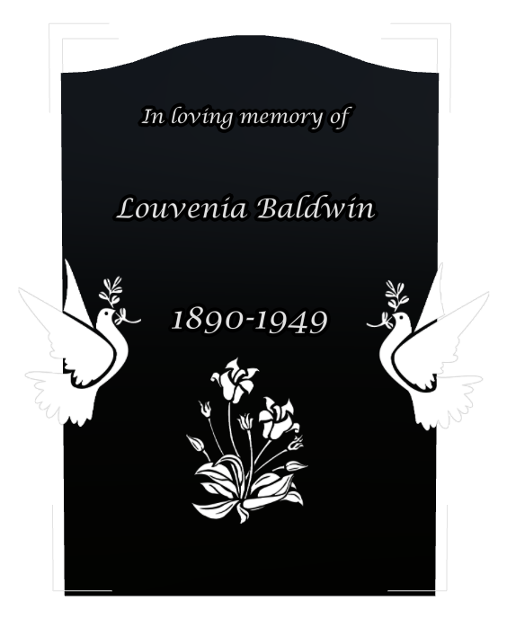 Dove Memorial Laser-Etched Black Granite Headstone design preview