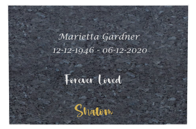 Jewish Memorial Traditional Engraved Plaque design preview