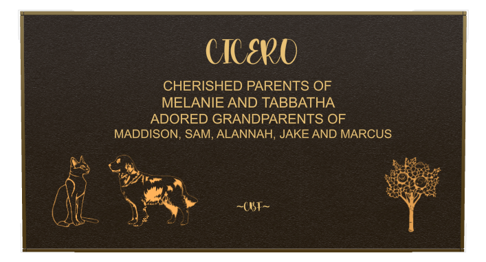 Memorial Bronze Plaque design preview