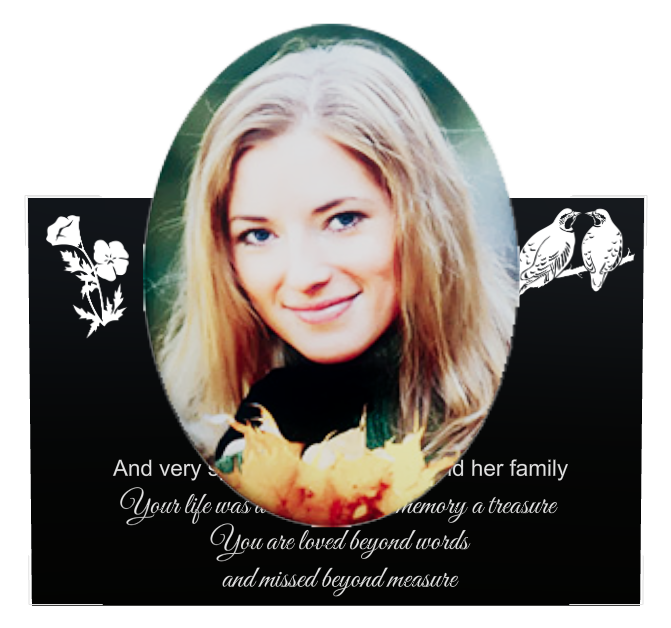 Memorial Laser-Etched Colour Plaque design preview