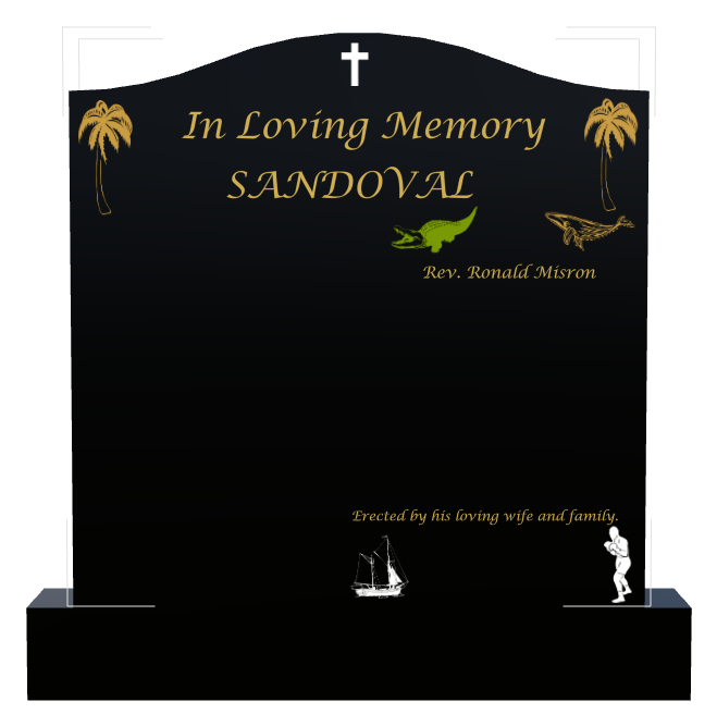 Wife Memorial Traditional Engraved Headstone design preview