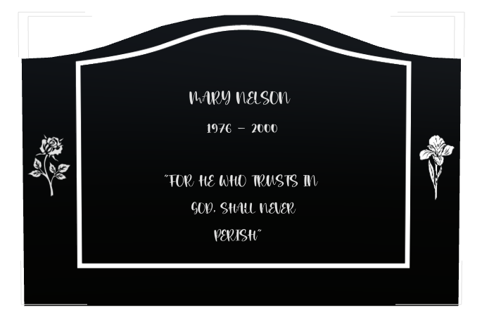Biblical Memorial Traditional Engraved Headstone design preview