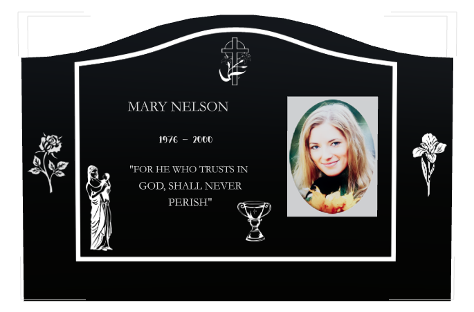 Biblical Memorial Traditional Engraved Headstone design preview