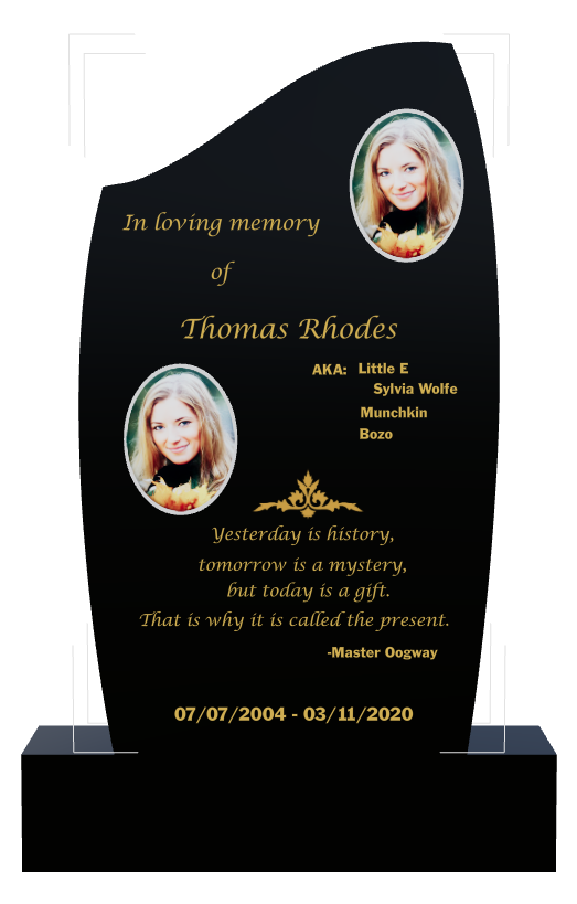In Loving Memory Traditional Engraved Headstone design preview