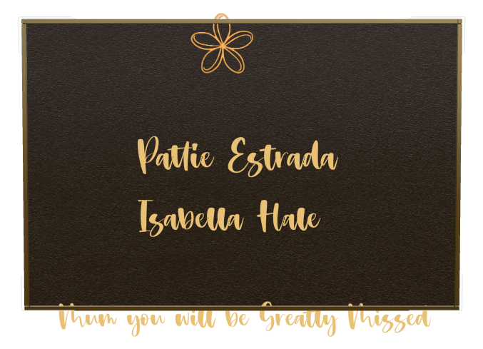 Mother Memorial Bronze Plaque design preview