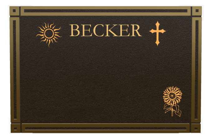 Religious Memorial Bronze Plaque design preview