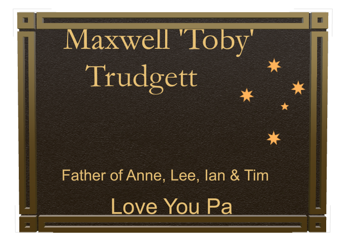 Father Memorial Bronze Plaque design preview