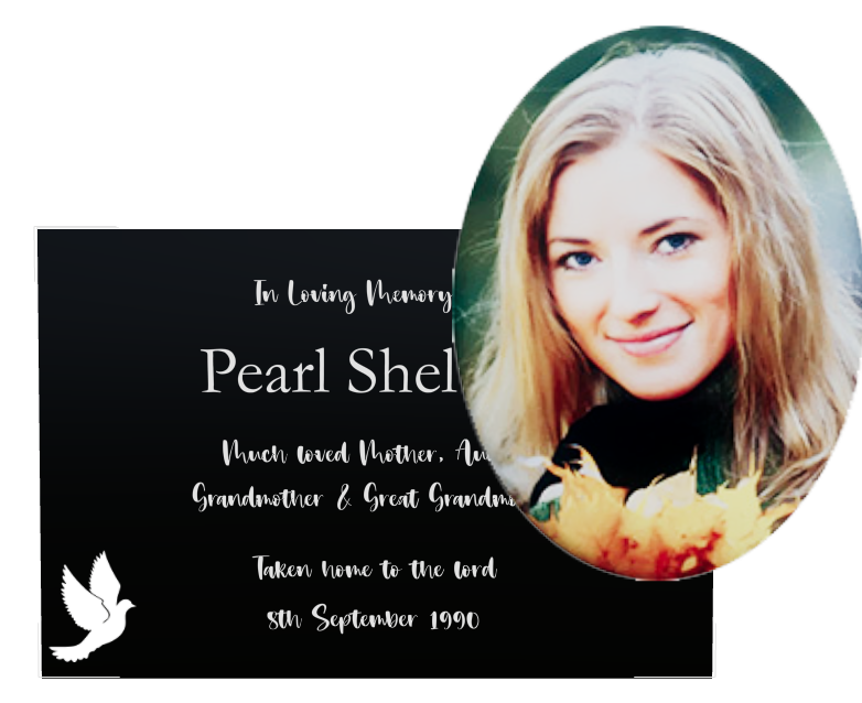 Mother Memorial Laser-Etched Colour Plaque design preview