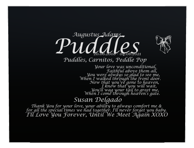 Baby Memorial Laser-Etched Colour Plaque design preview