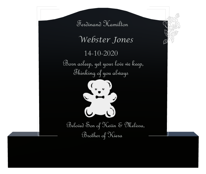 Son Memorial Traditional Engraved Headstone design preview